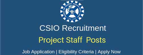 CSIO Recruitment 2022